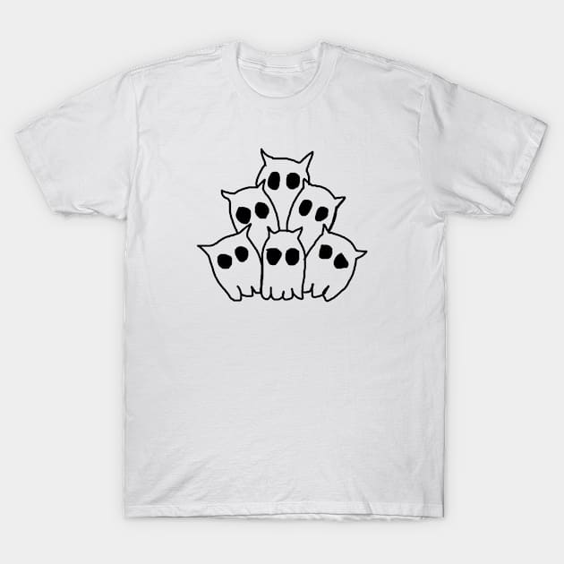 Halloween gifts - ghost cat squad T-Shirt by M.Y